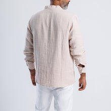 Load image into Gallery viewer, Collarless Linen Shirt
