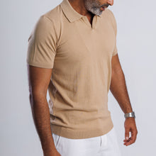 Load image into Gallery viewer, 100% Cotton Knitted V-neck Polo Shirt
