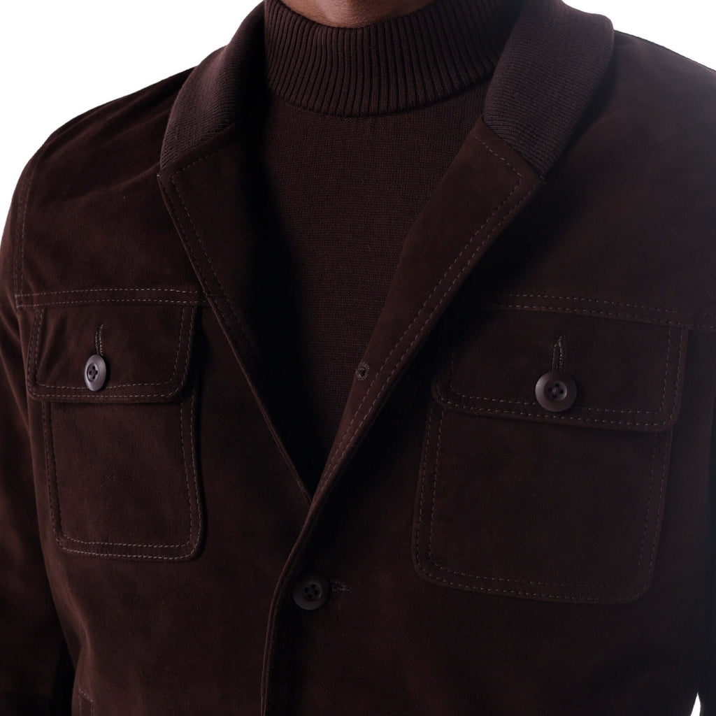 The Marrakesh Jacket - Suede Edition - brown - detail