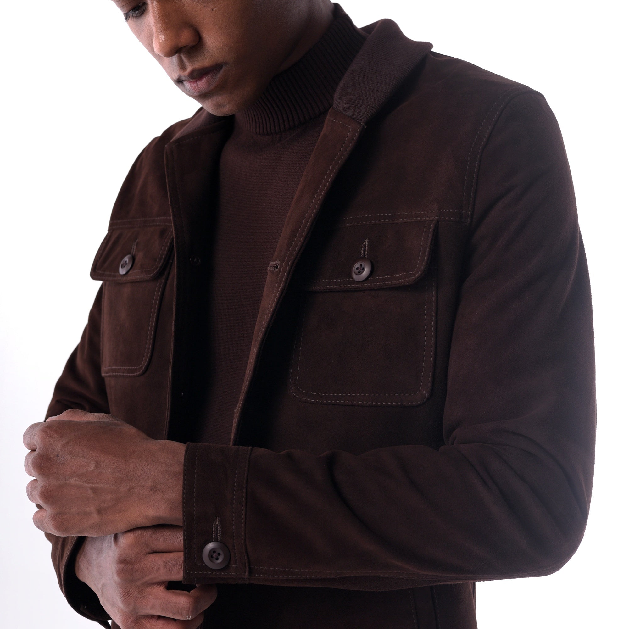 Marrakesh Suede Jacket Brown Close uo