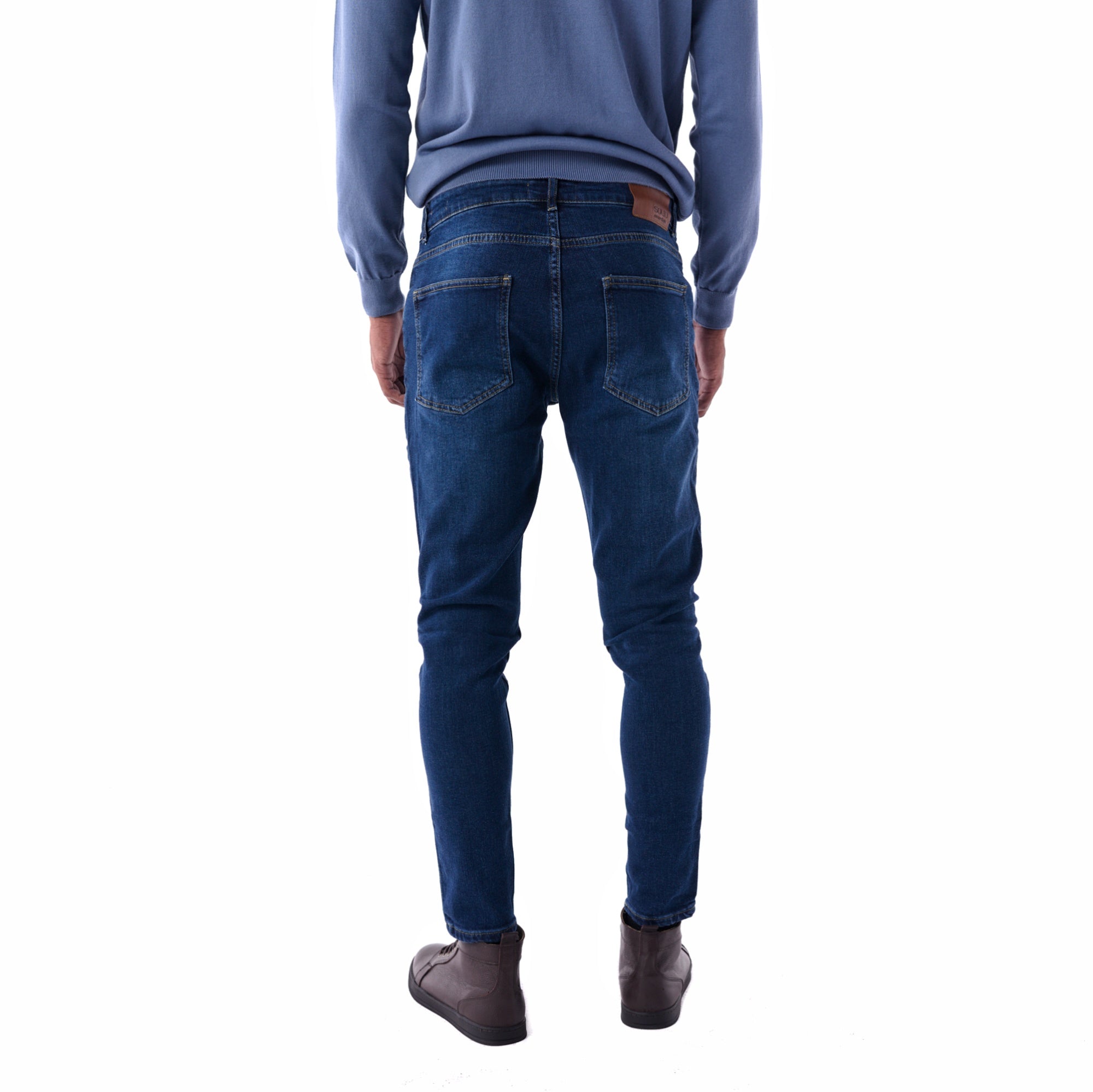 Stone Washed Flex Skinny Fit Jeans