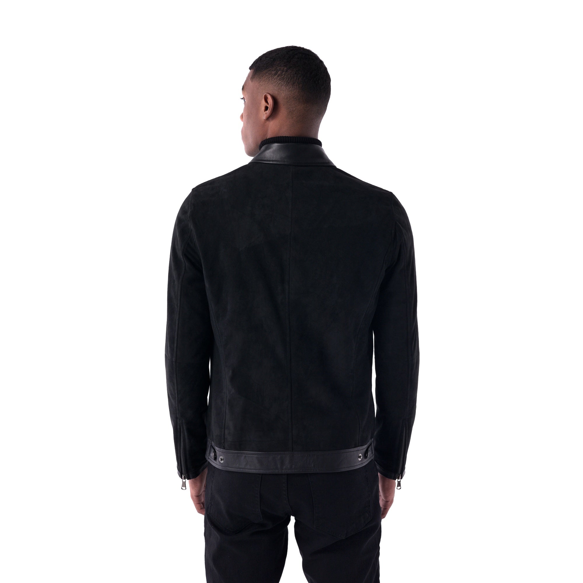 The Continental Jacket - Suede & Leather Edition - black - back
