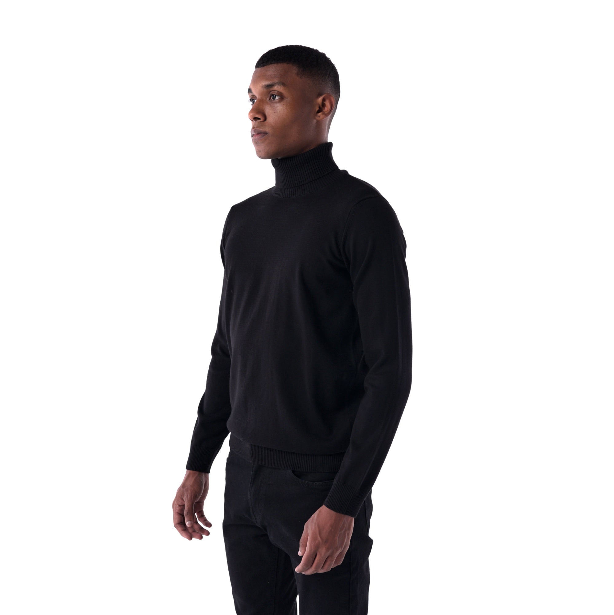 Cotton Knitted Single Layer Turtleneck Sweater