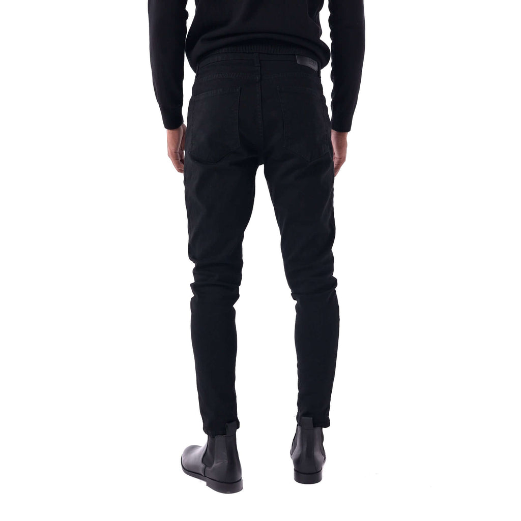SOLID Black Skinny Jeans back