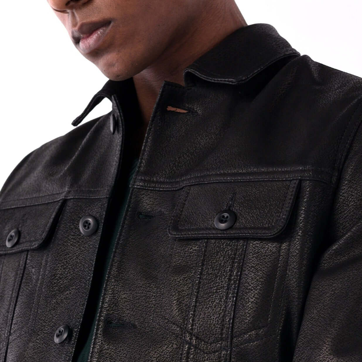 The Rugged Trucker Jacket – Lambskin Edition - black - detail 1