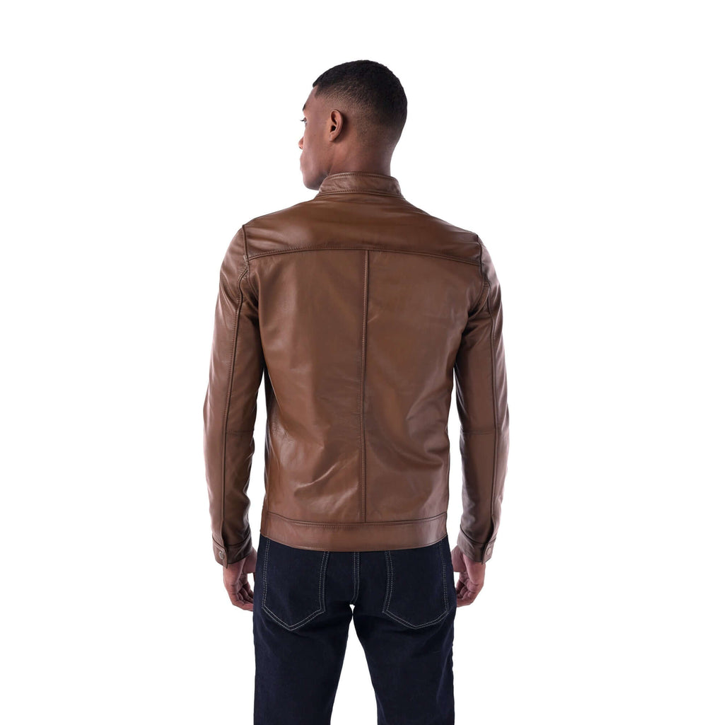 The Racer Jacket - Lambskin Edition - Brown back