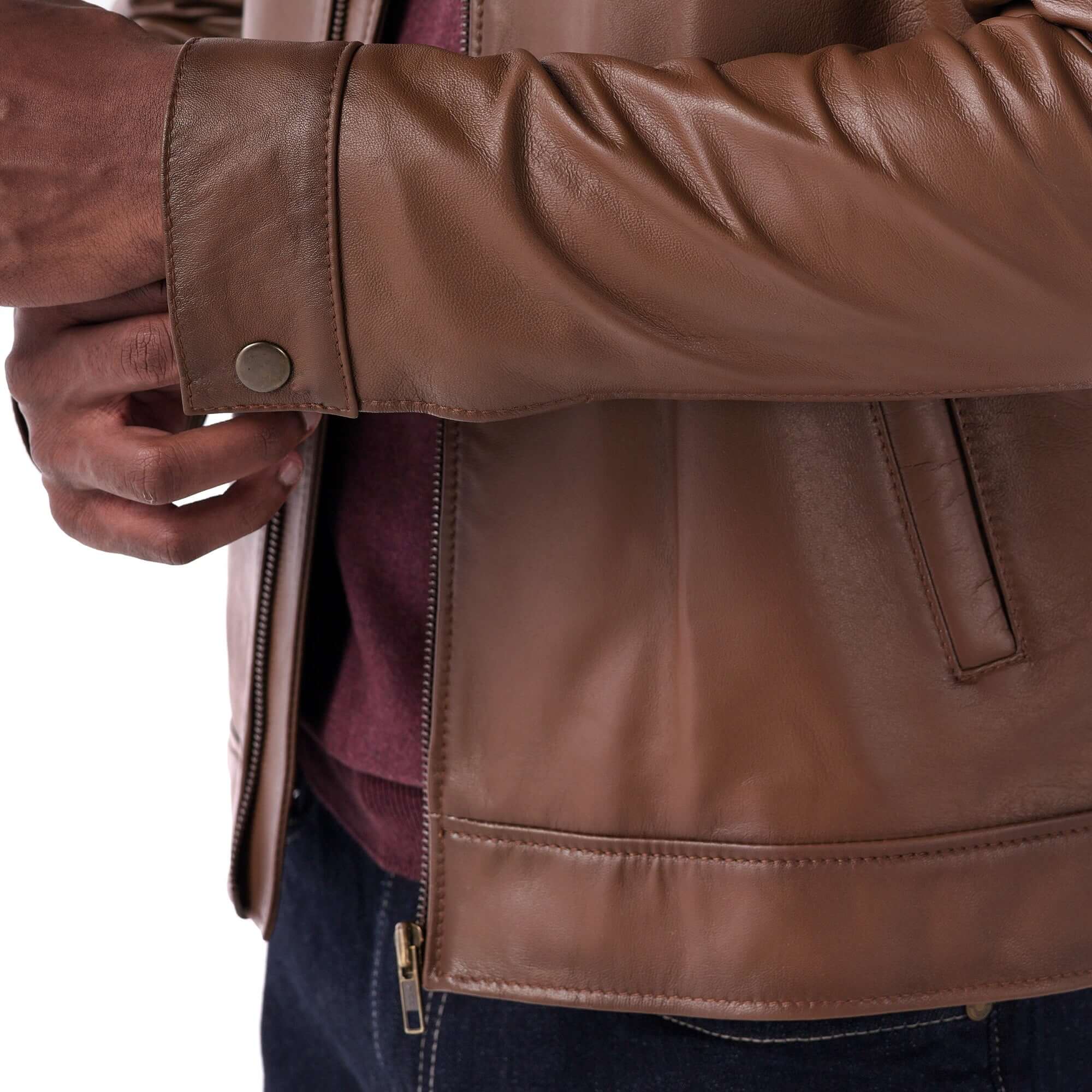 The Racer Jacket - Lambskin Edition - Brown - detail 1 