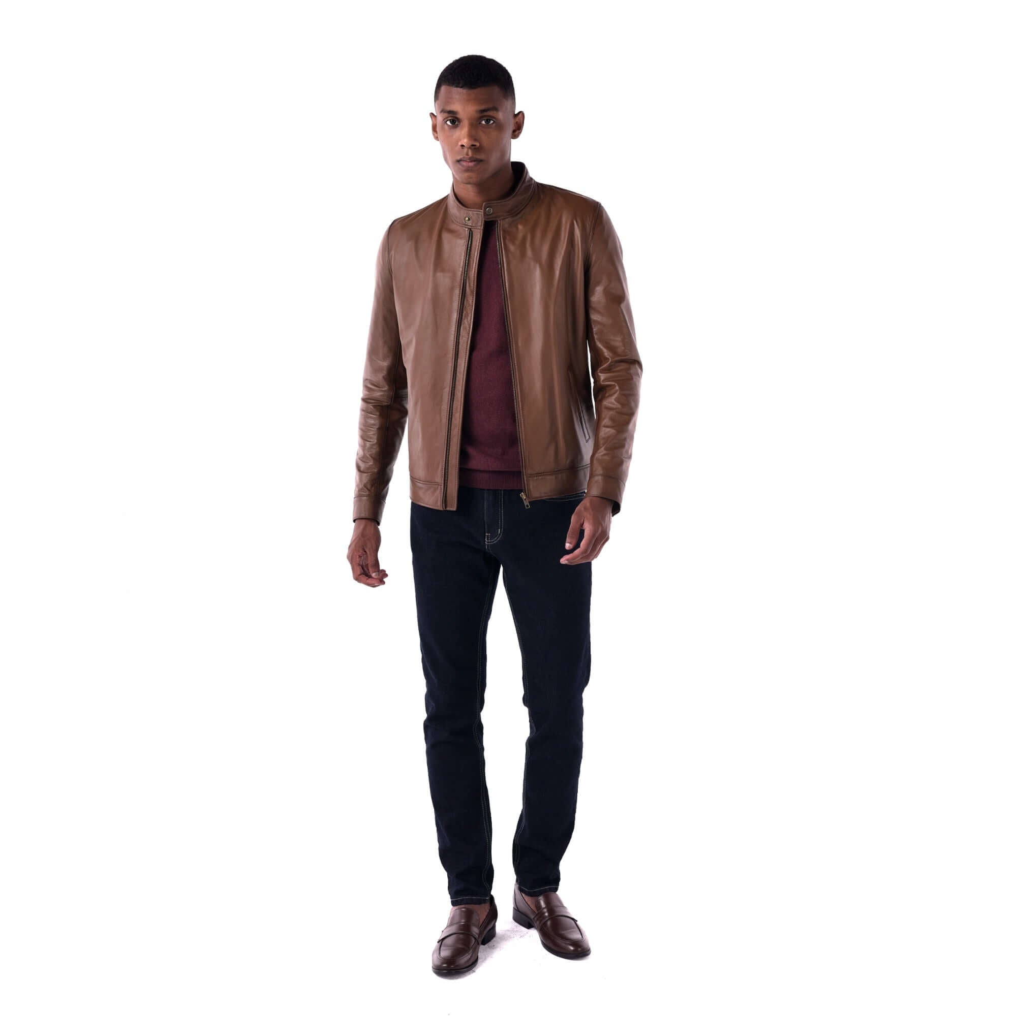The Racer Jacket - Lambskin Edition - Brown - look
