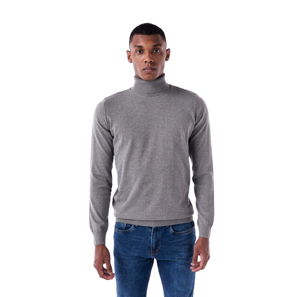 Cotton Knitted Single Layer Turtleneck Sweater