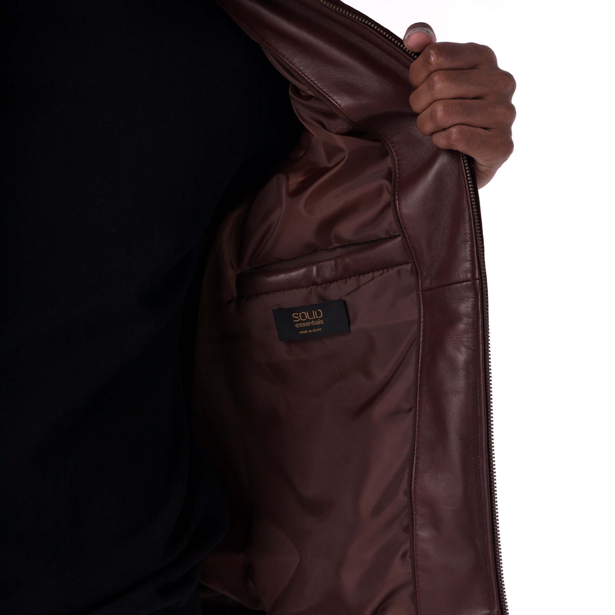 Suede Vest burgundy detail