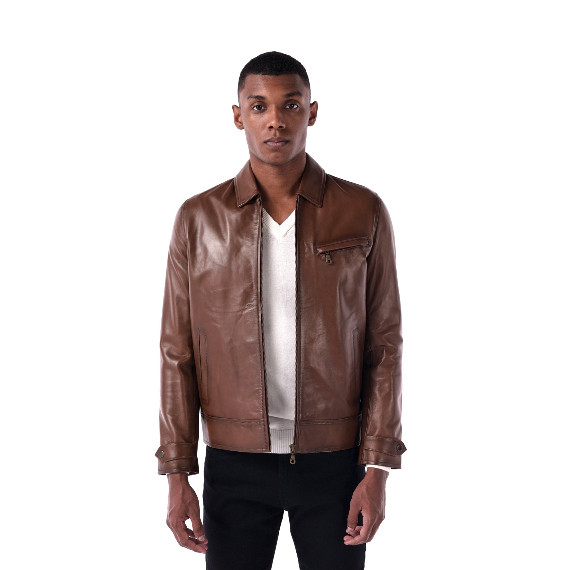 The Classic Collar Jacket – Lambskin Edition-open