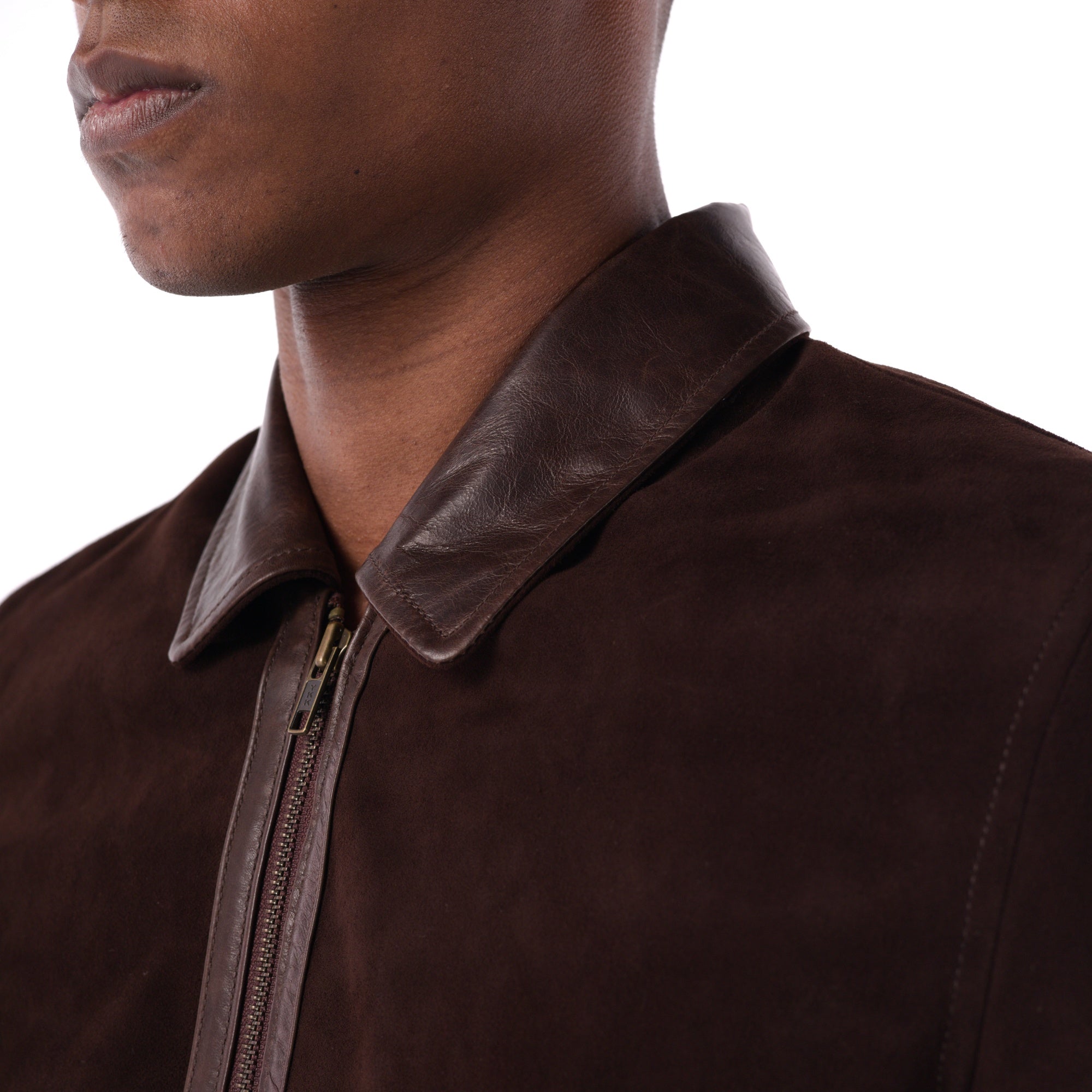 The Continental Jacket - Suede & Leather Edition - brown - detail 1
