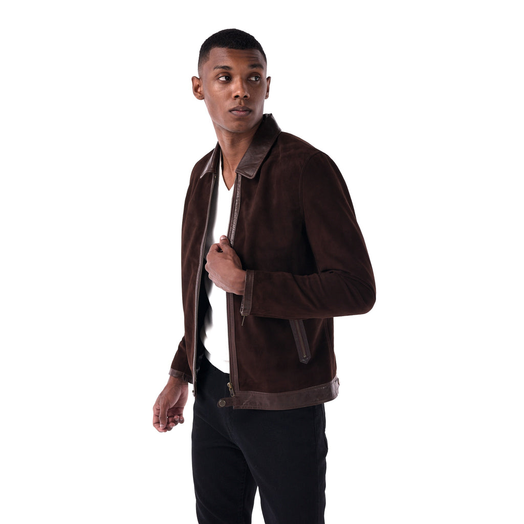 The Continental Jacket - Suede & Leather Edition - brown - style