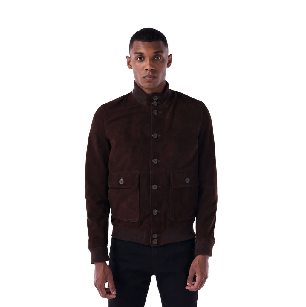 The Pilot Jacket - Goat Suede Edition - brown - main