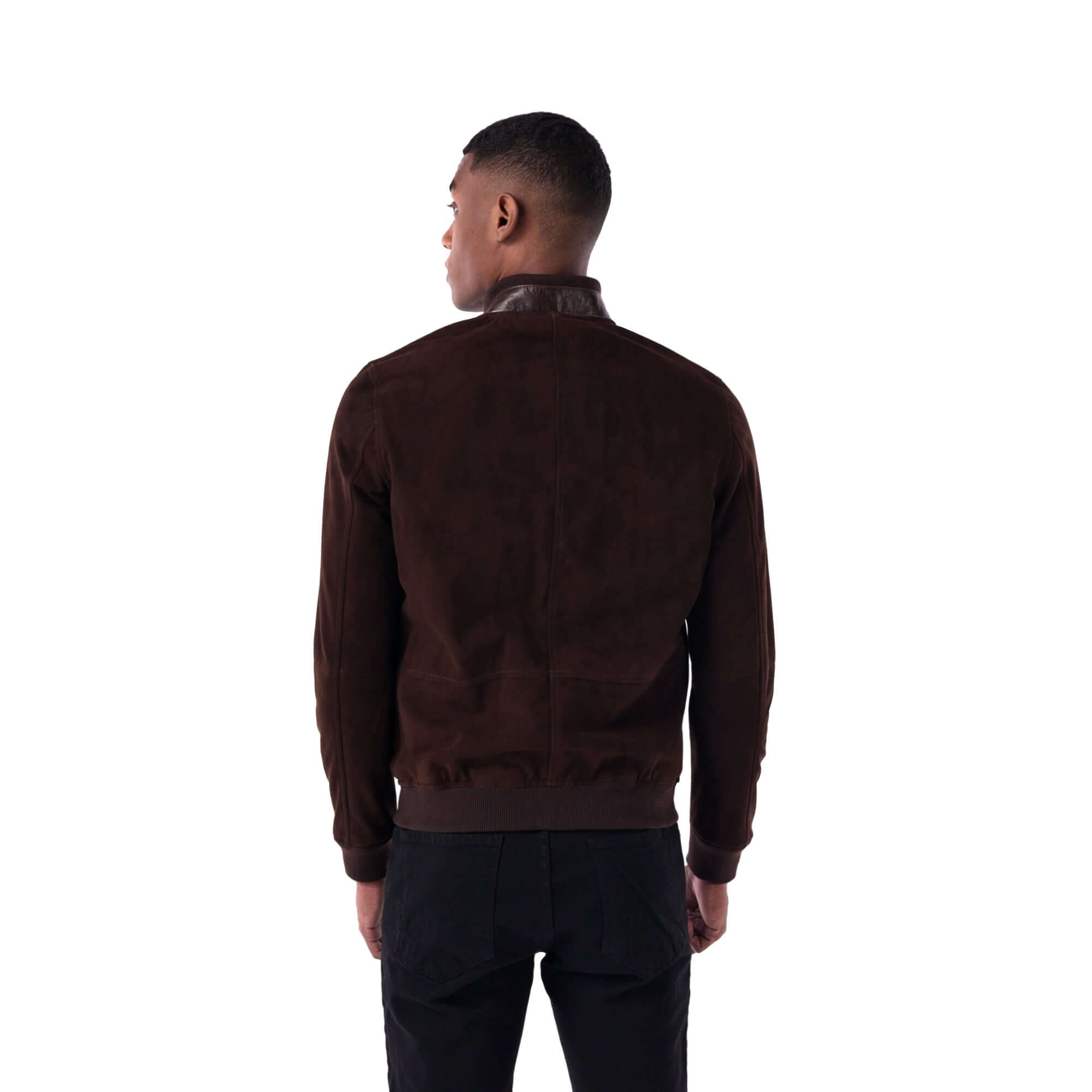 The Pilot Jacket - Goat Suede Edition - brown - back