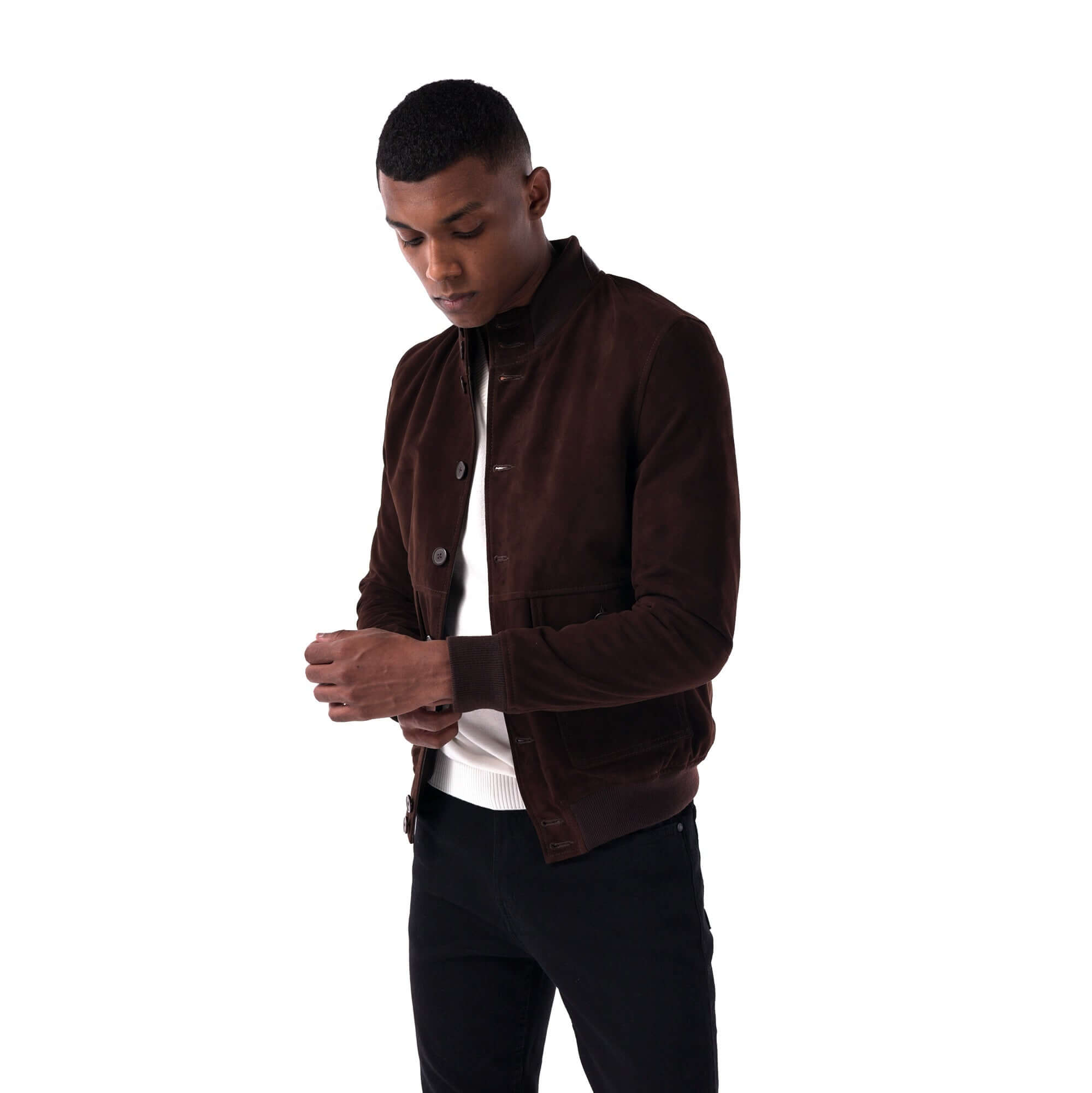The Pilot Jacket - Goat Suede Edition - brown - style
