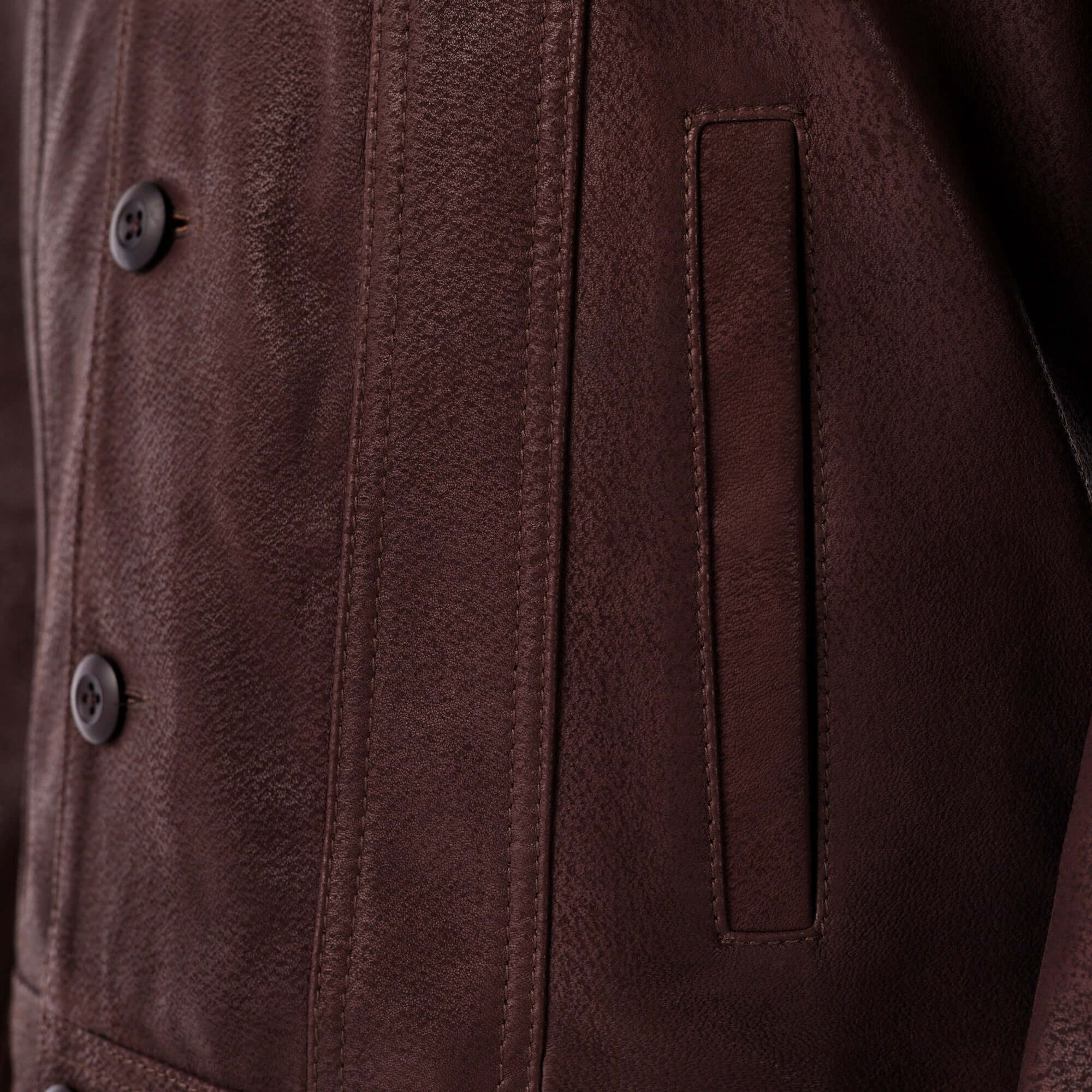 The Rugged Trucker Jacket – Lambskin Edition - brown - detail 2