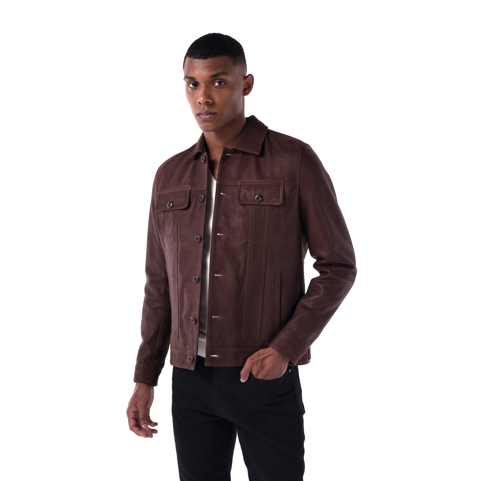 The Rugged Trucker Jacket - Lambskin Edition