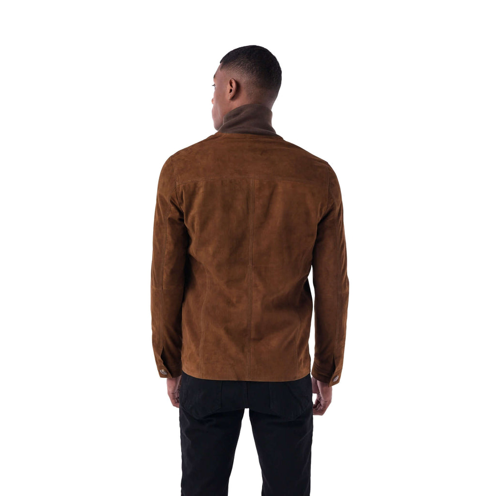 Marrakesh Suede Jacket Tan back