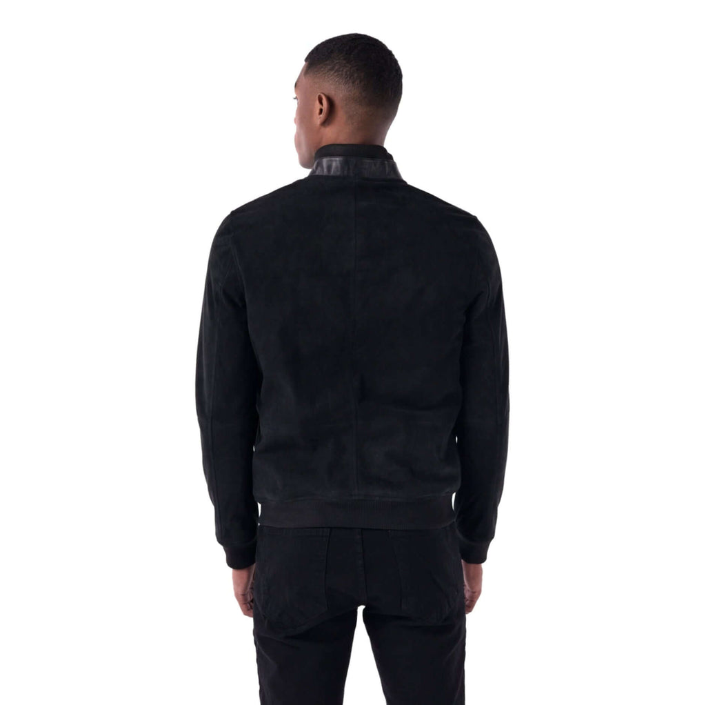 The Pilot Jacket - Goat Suede Edition - black - back
