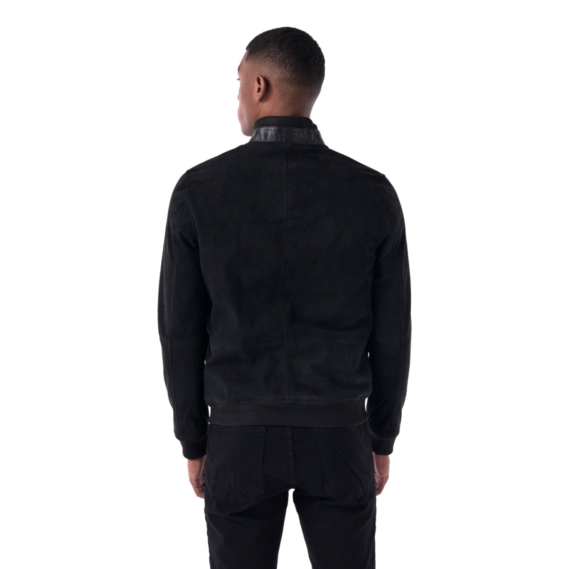 The Pilot Jacket - Goat Suede Edition - black - back