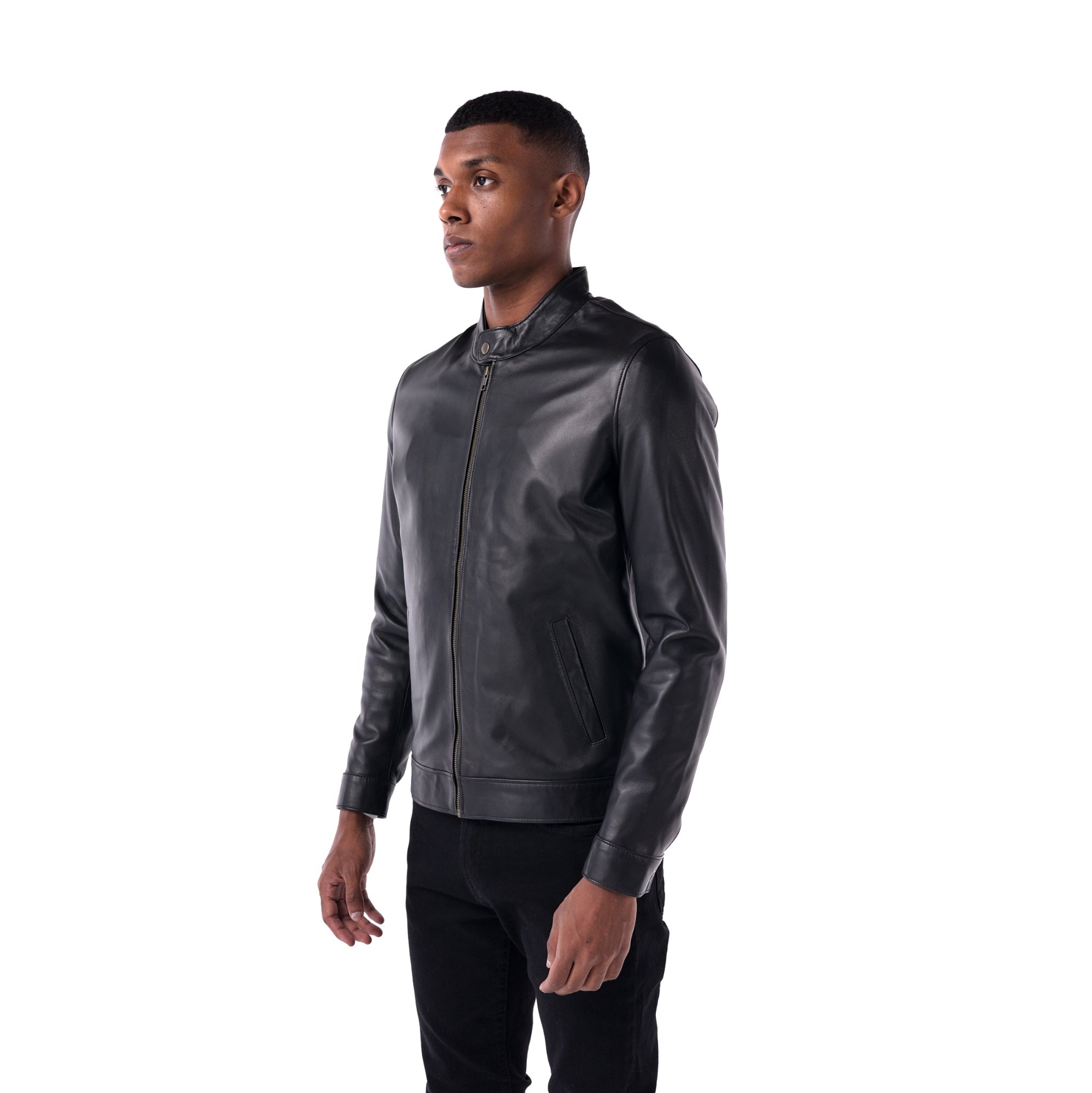 The Racer Jacket - Lambskin Edition - Black - side
