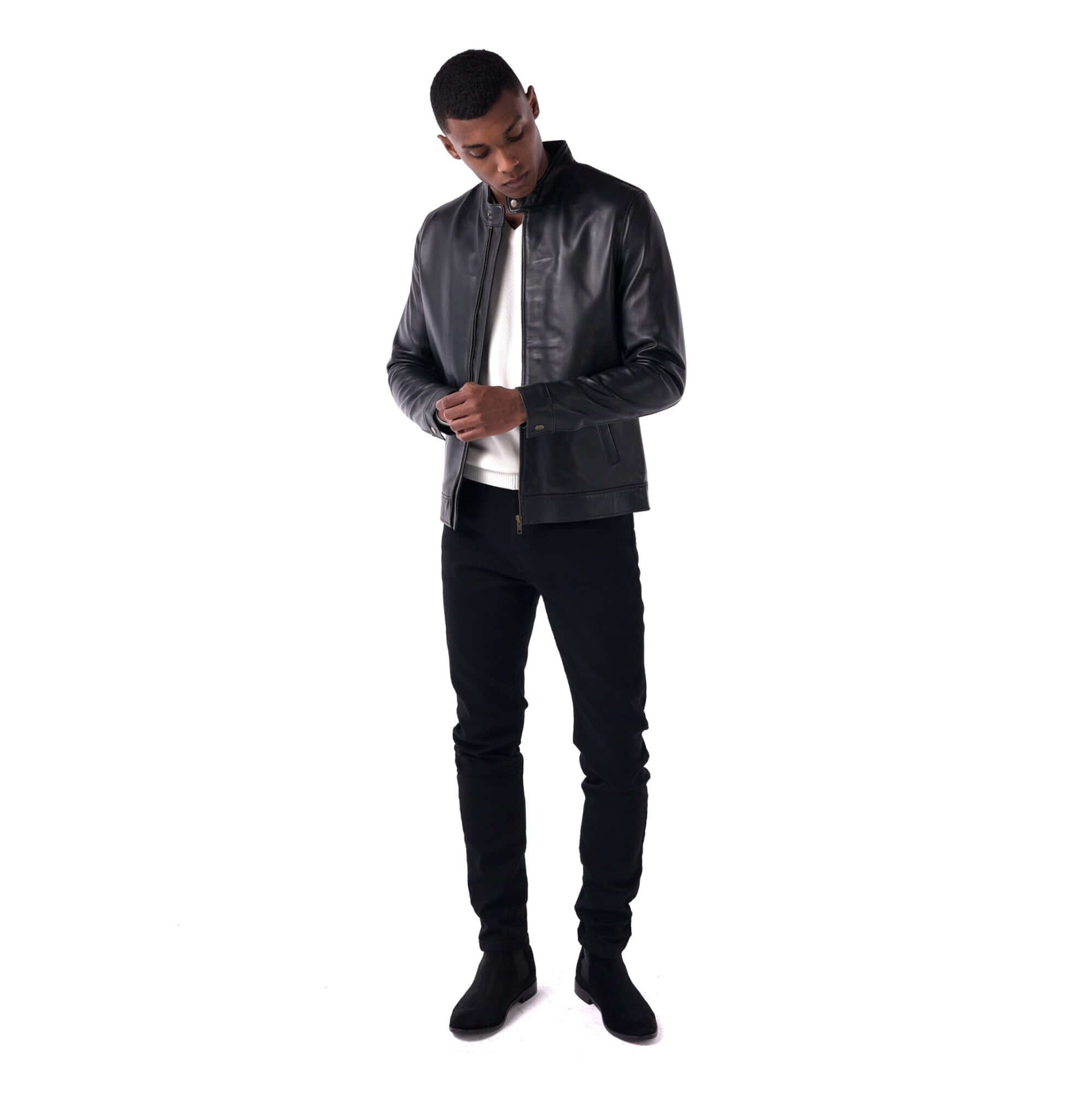 The Racer Jacket - Lambskin Edition - Black - look