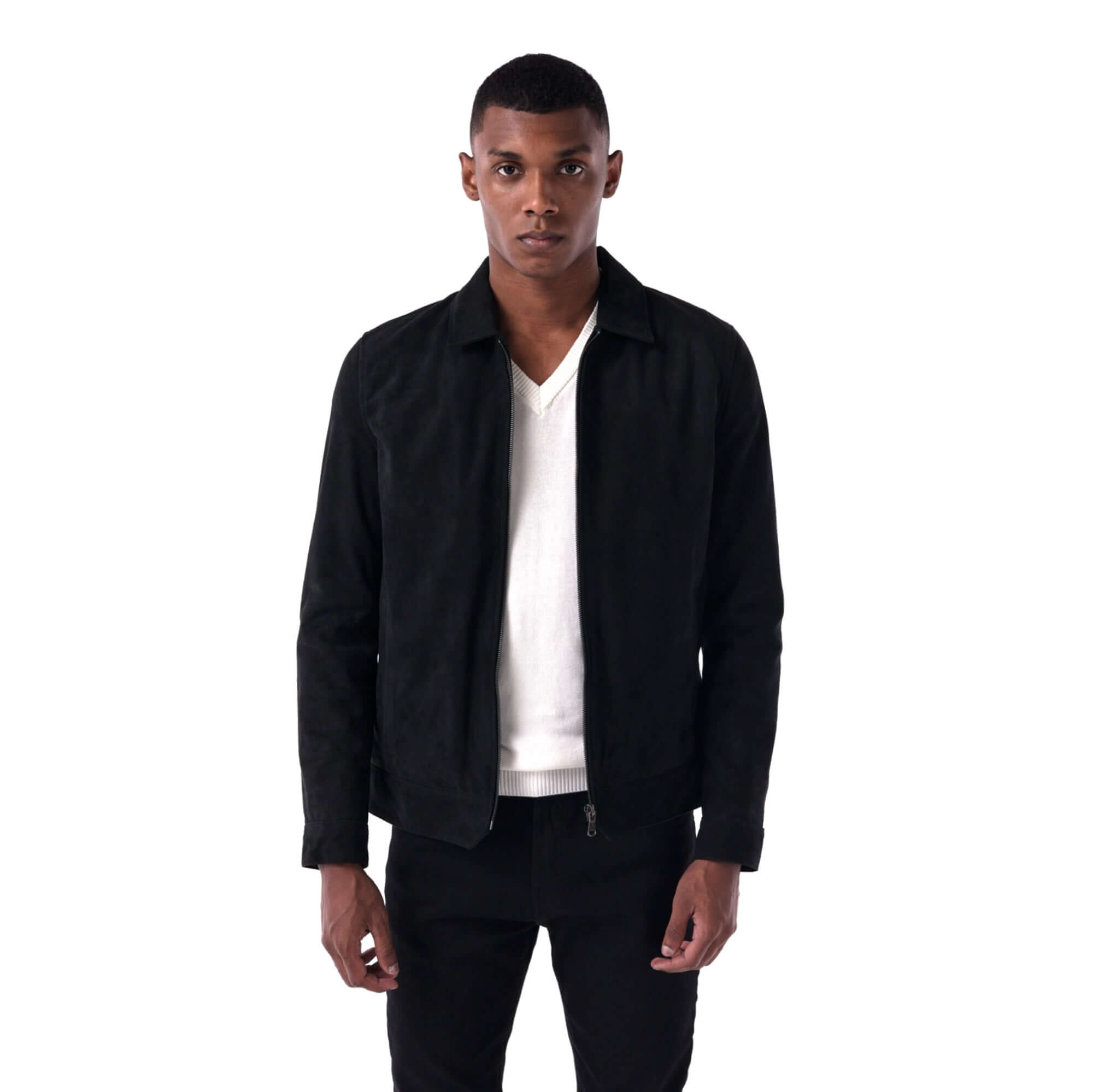 The Minimalist Collar Jacket - Suede Edition