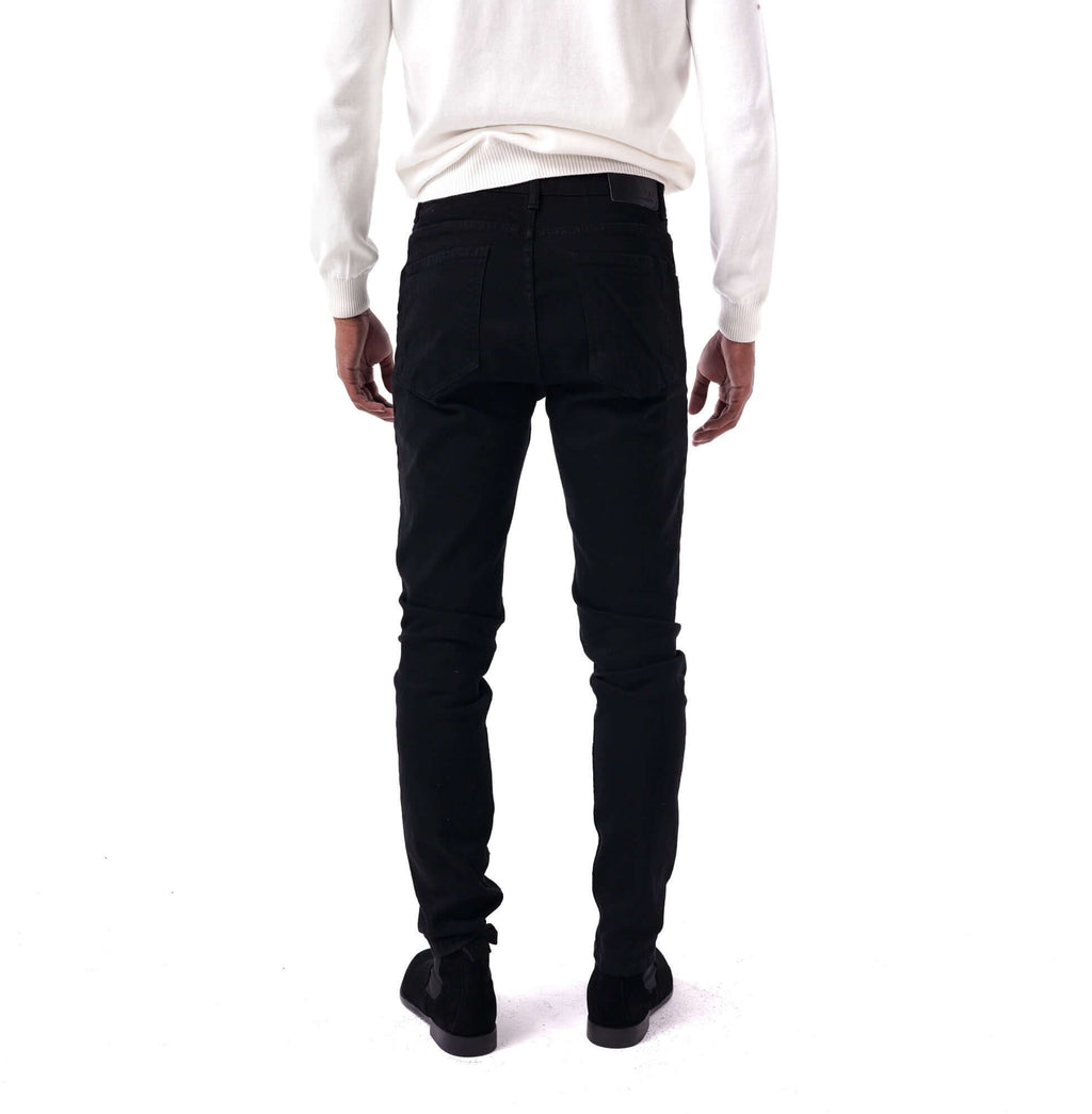 SOLID Black Slim Jeans back