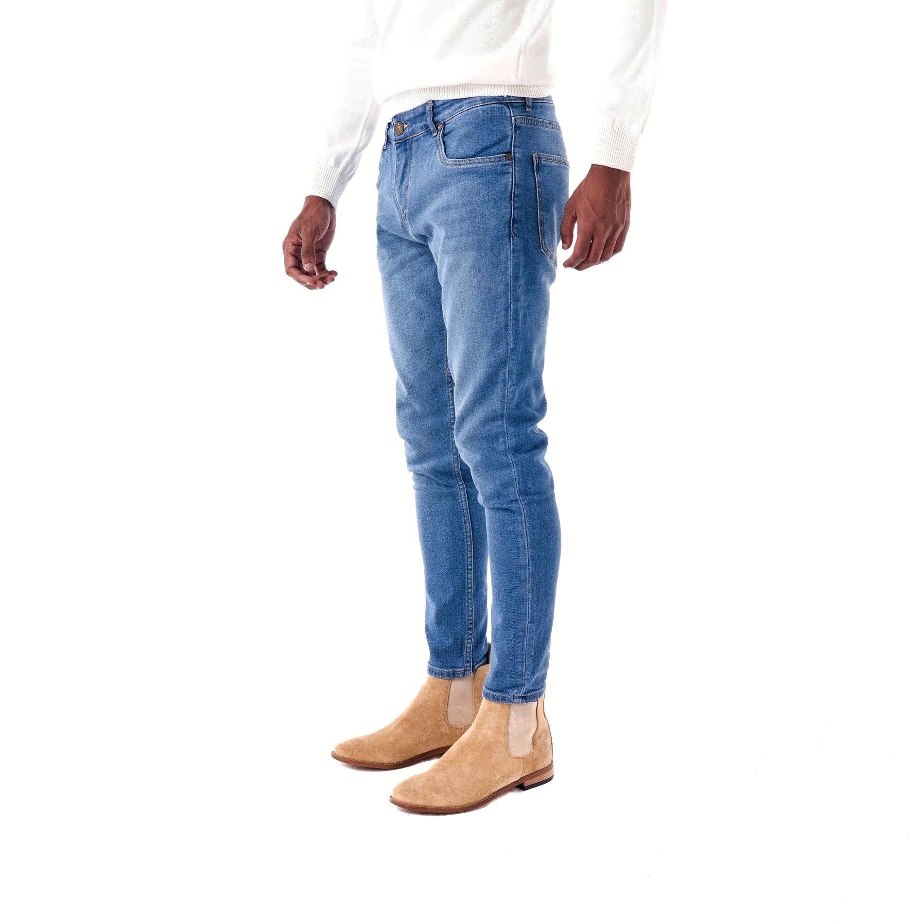 SOLID Suede Chelsea Boots - Beige - Worn