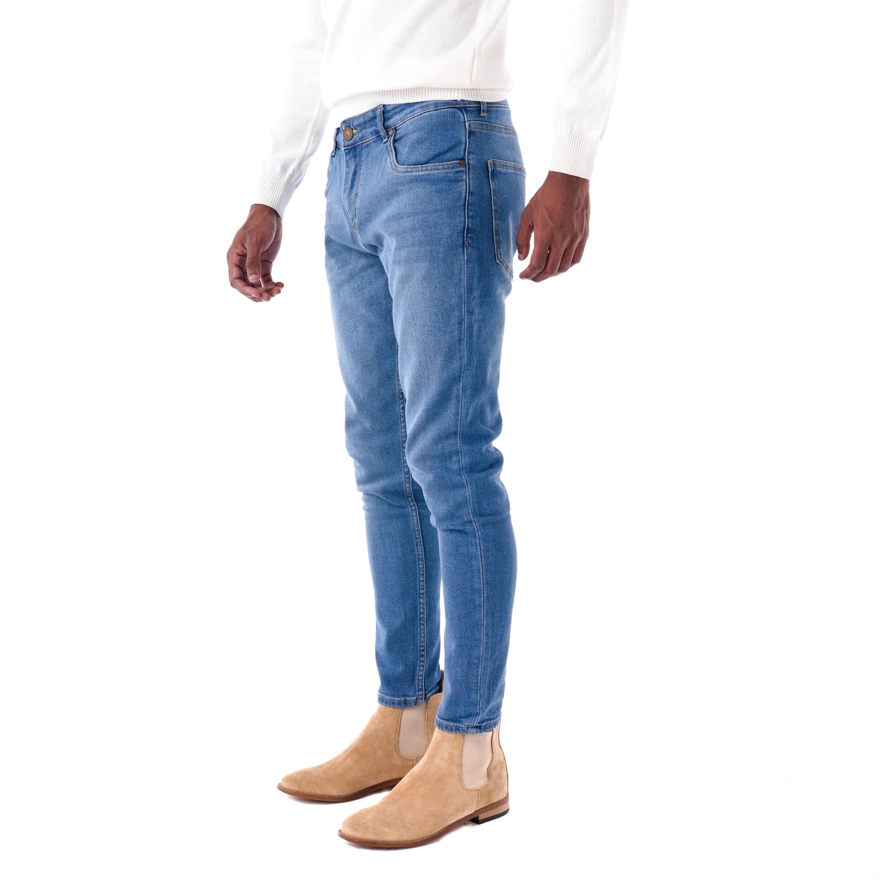 SOLID Mid Washed Skinny Jeans main