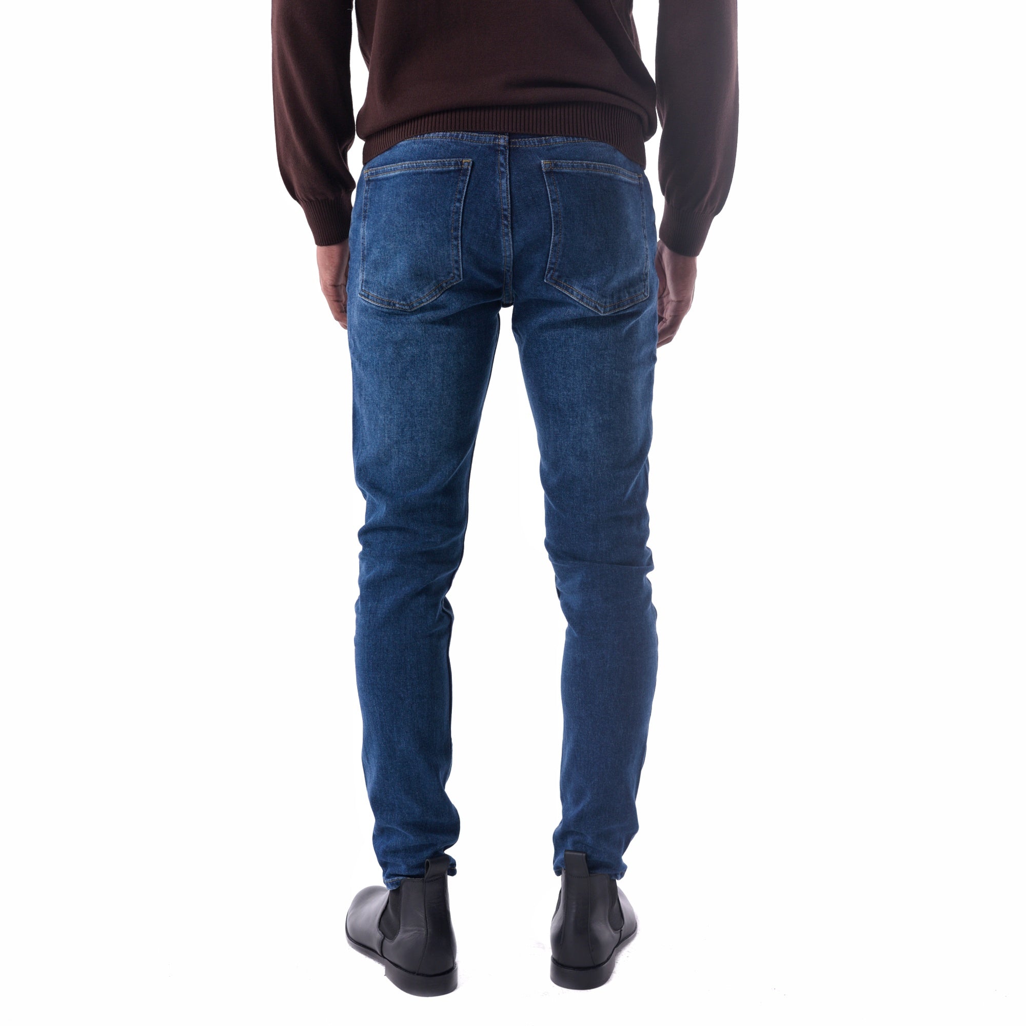 SOLID Stone Washed Slim Jeans back