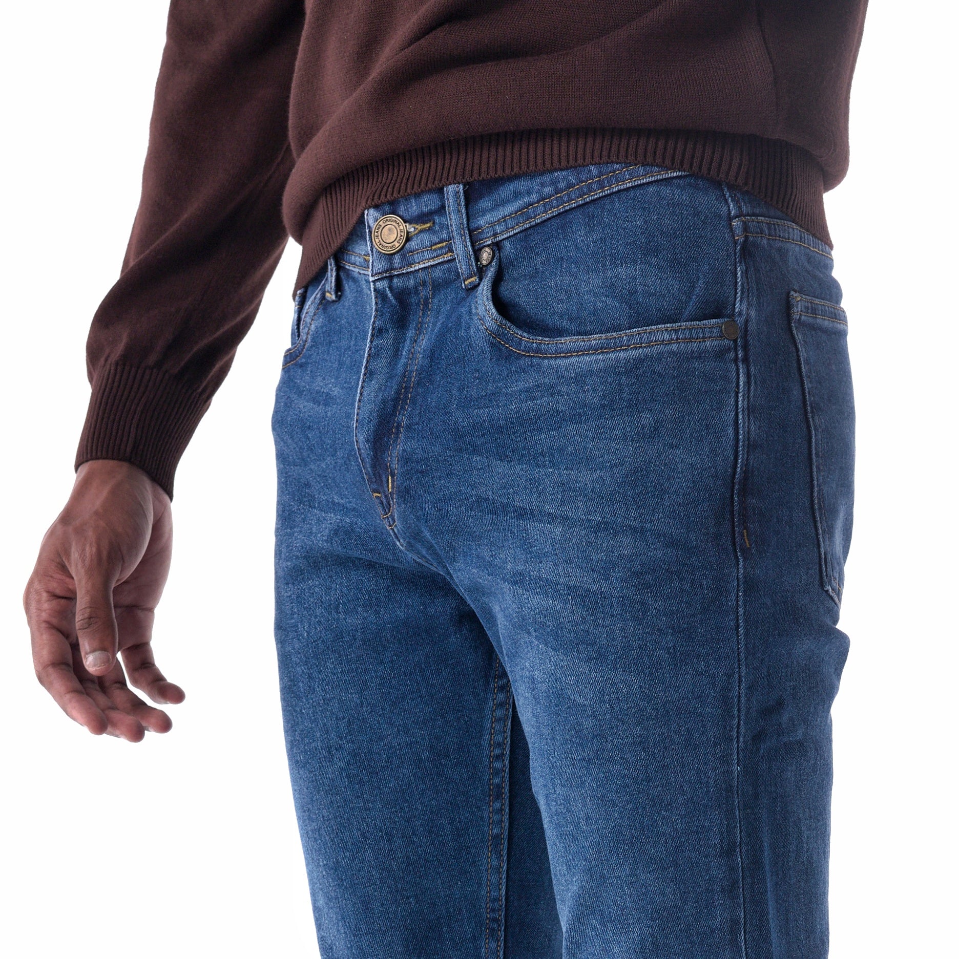 SOLID Stone Washed Slim Jeans detail
