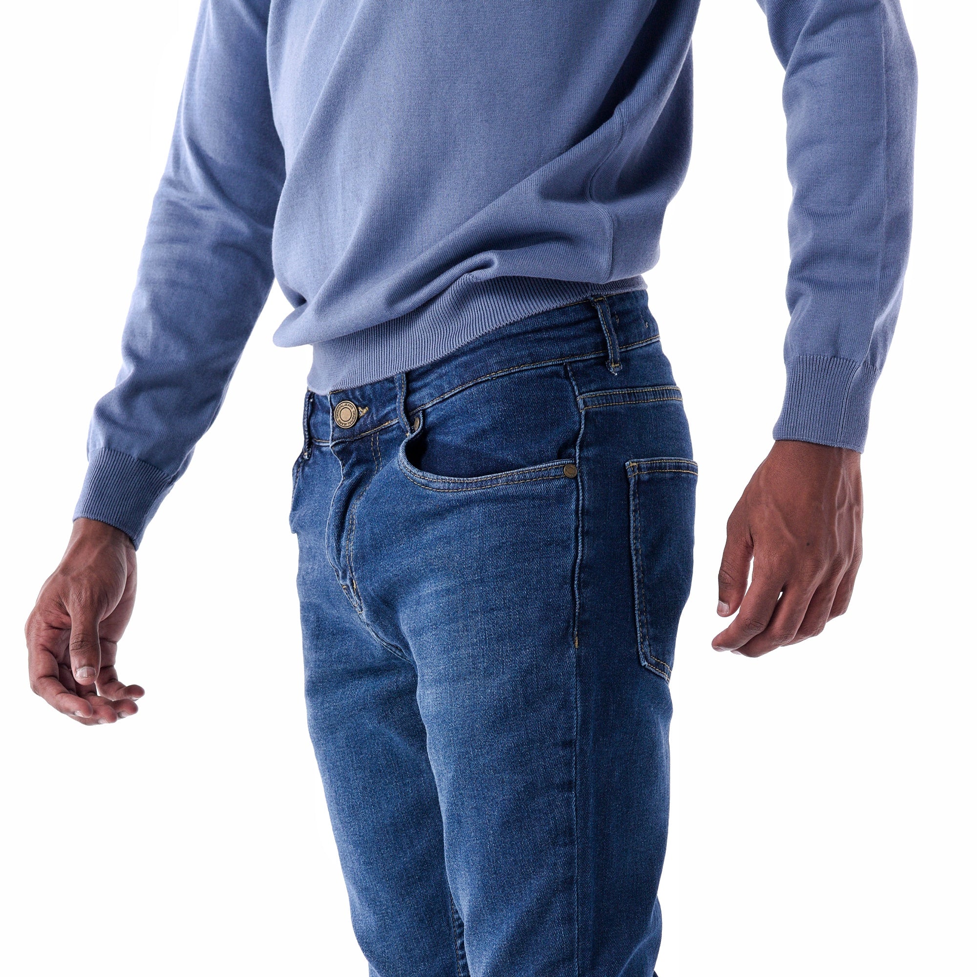 SOLID Dark Washed Skinny Jeans detail