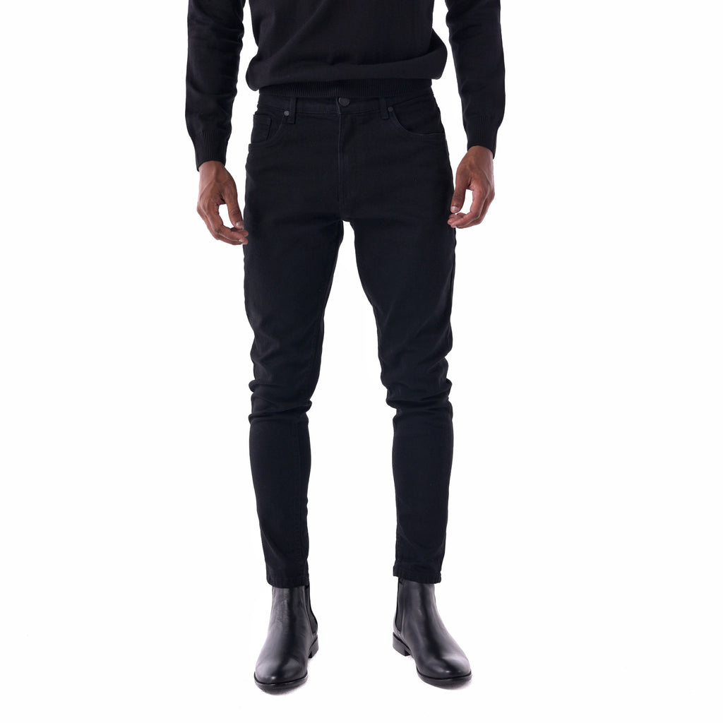 SOLID Black Skinny Jeans front