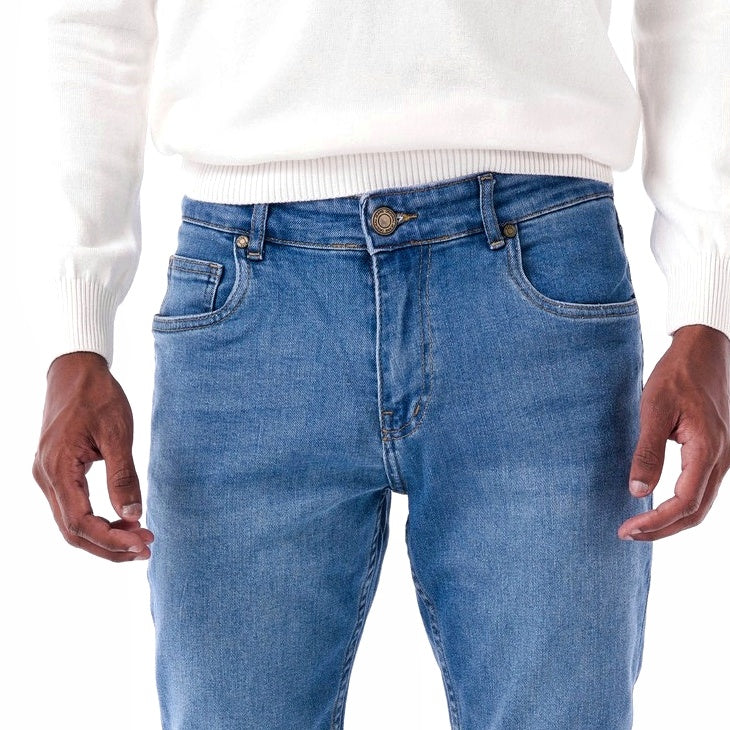 Stone Washed Flex Skinny Fit Jeans