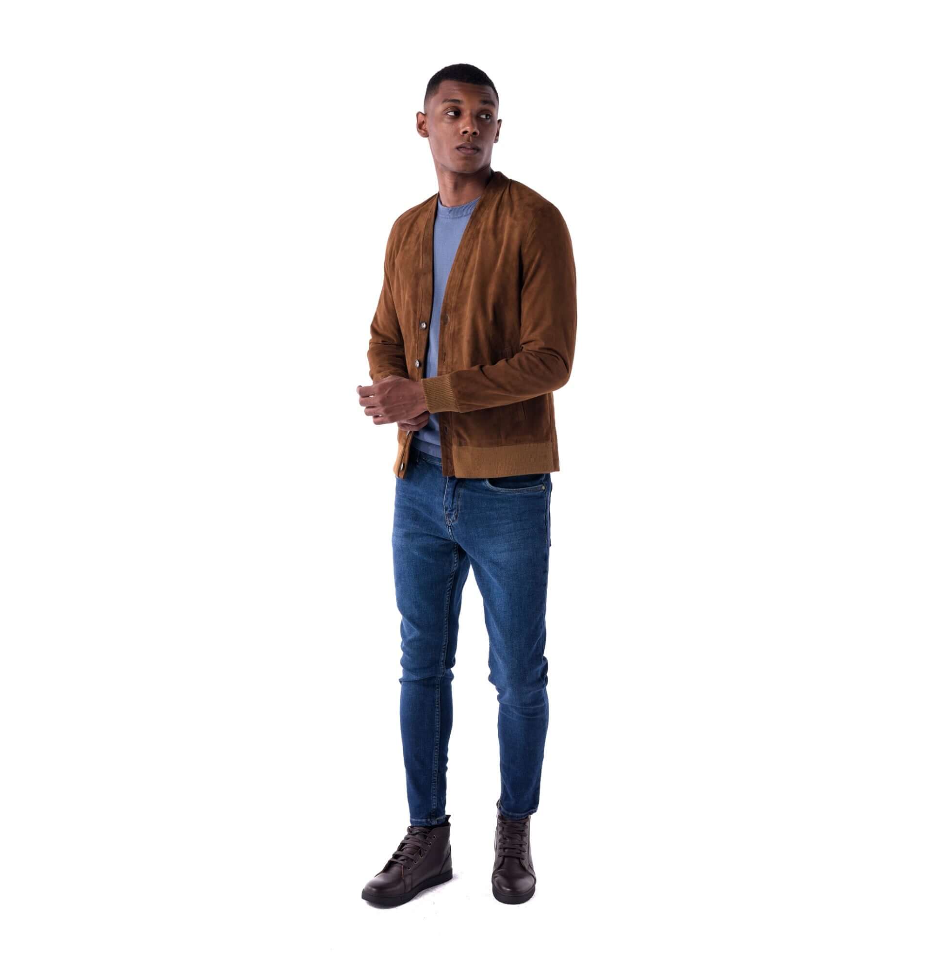 The Cardigan Jacket - Goat Suede Edition