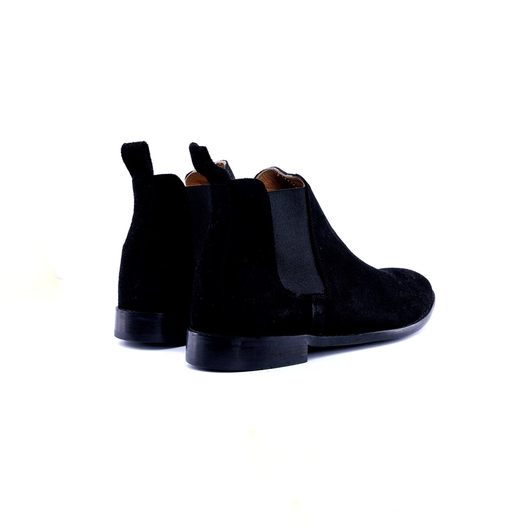 SOLID Suede Chelsea Boots - Black - Back