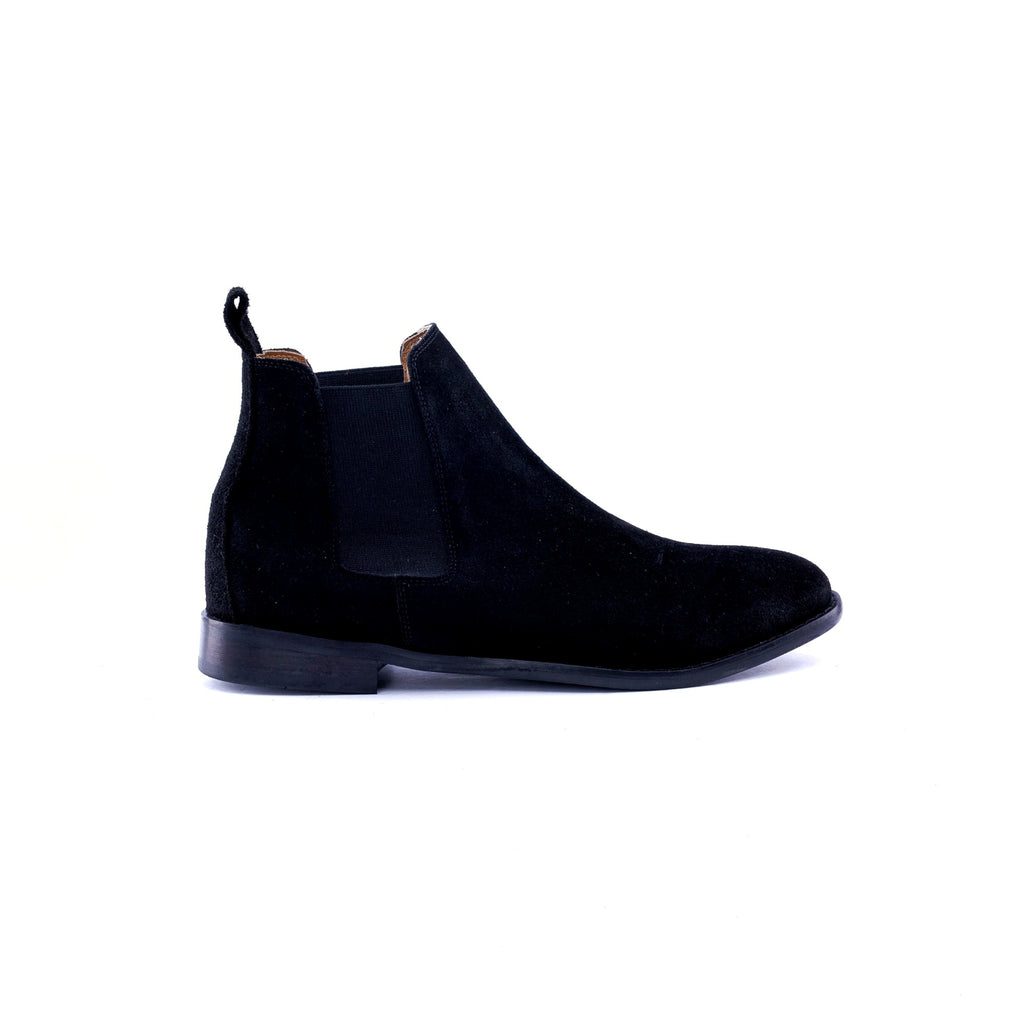 SOLID Suede Chelsea Boots - Black - Side