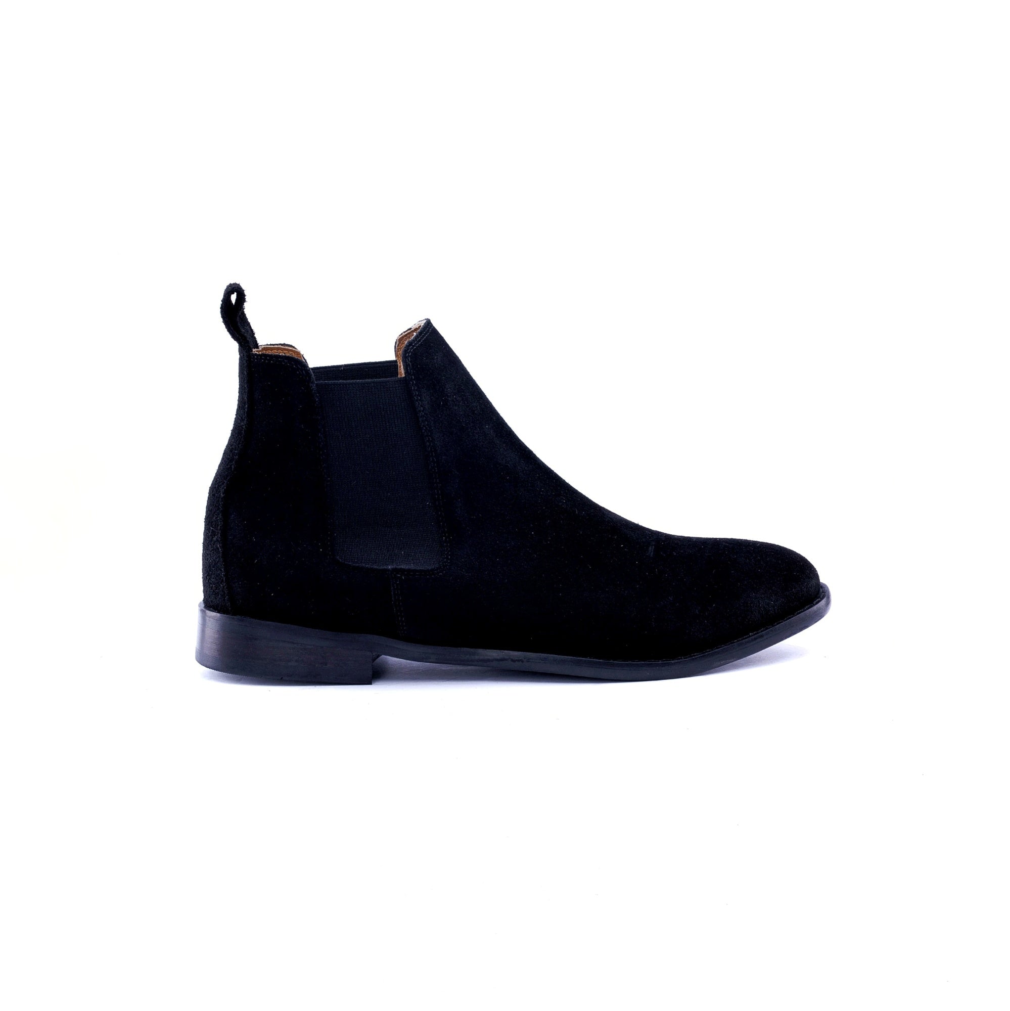 SOLID Suede Chelsea Boots - Black - Side