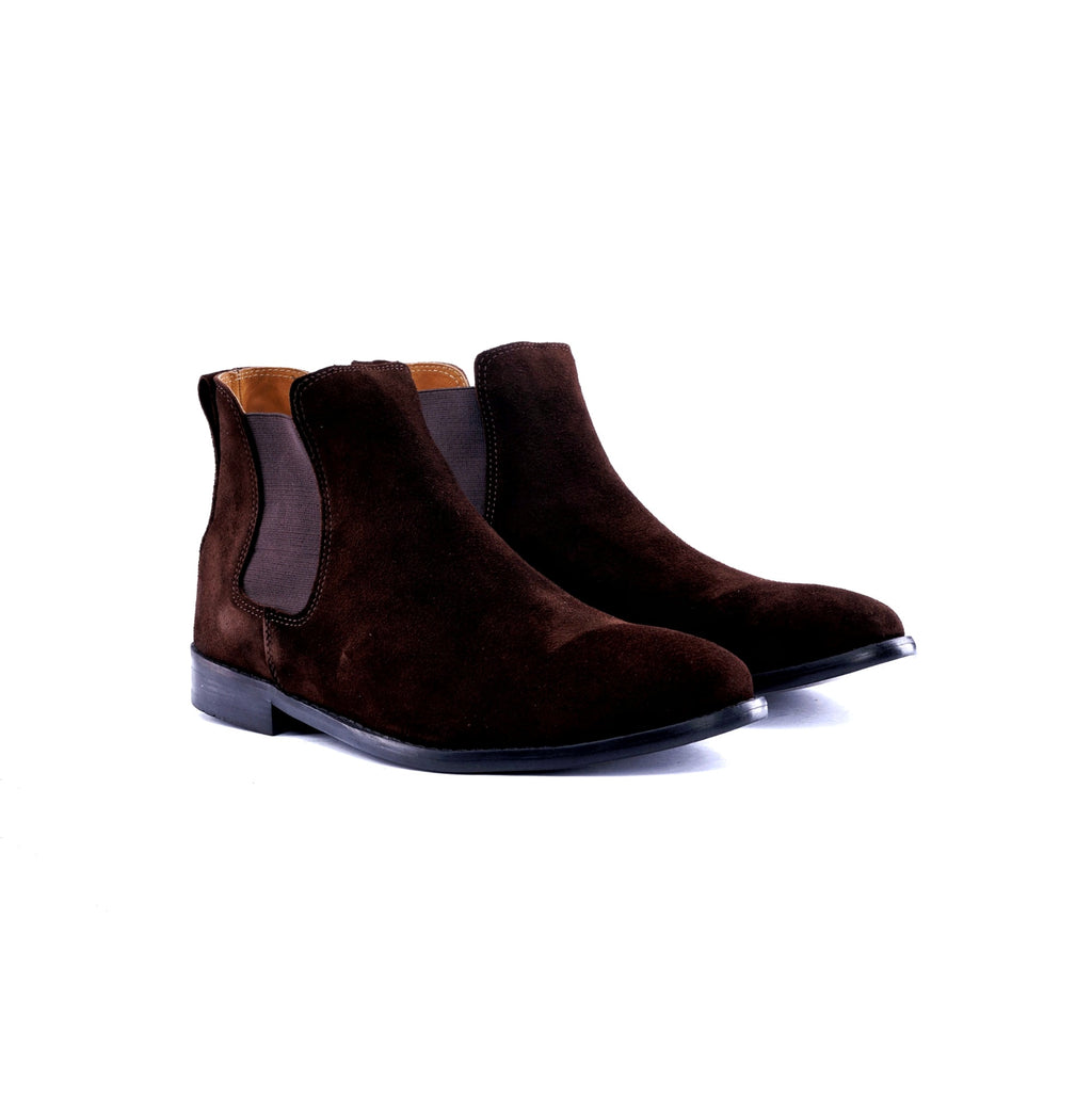 SOLID Suede Chelsea Boots - Brown - Front