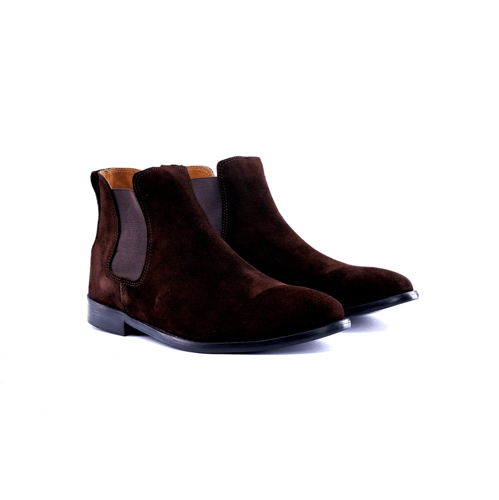 SOLID Suede Chelsea Boots - Brown - Front