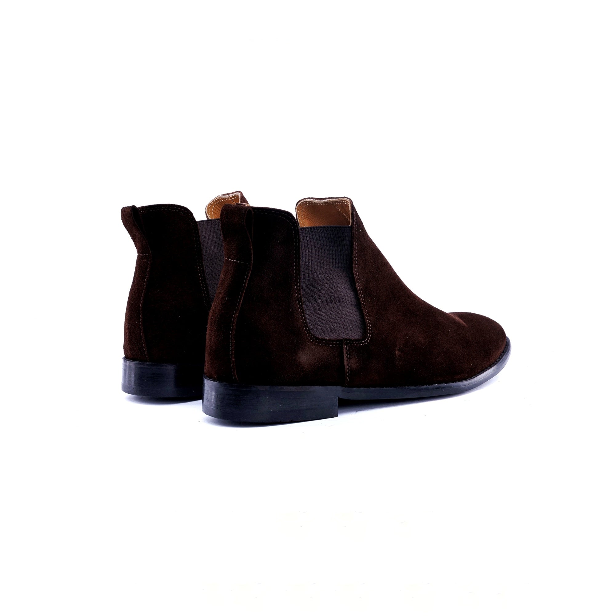 SOLID Suede Chelsea Boots - Brown - Back