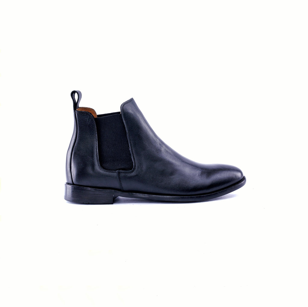 SOLID Leather Chelsea Boots - Black - Side