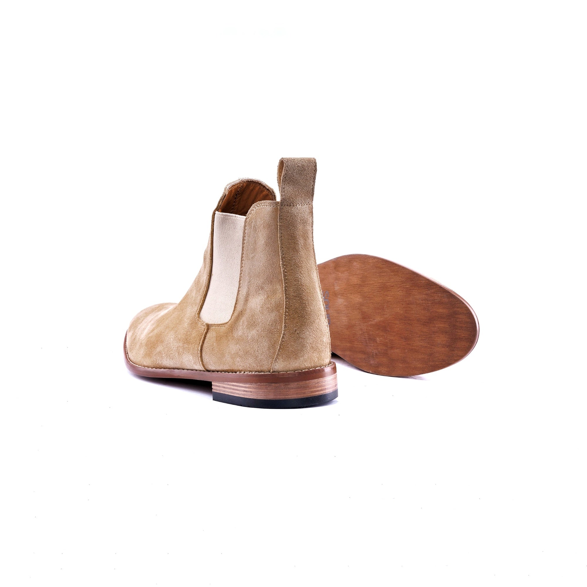 SOLID Suede Chelsea Boots - Beige - Sole