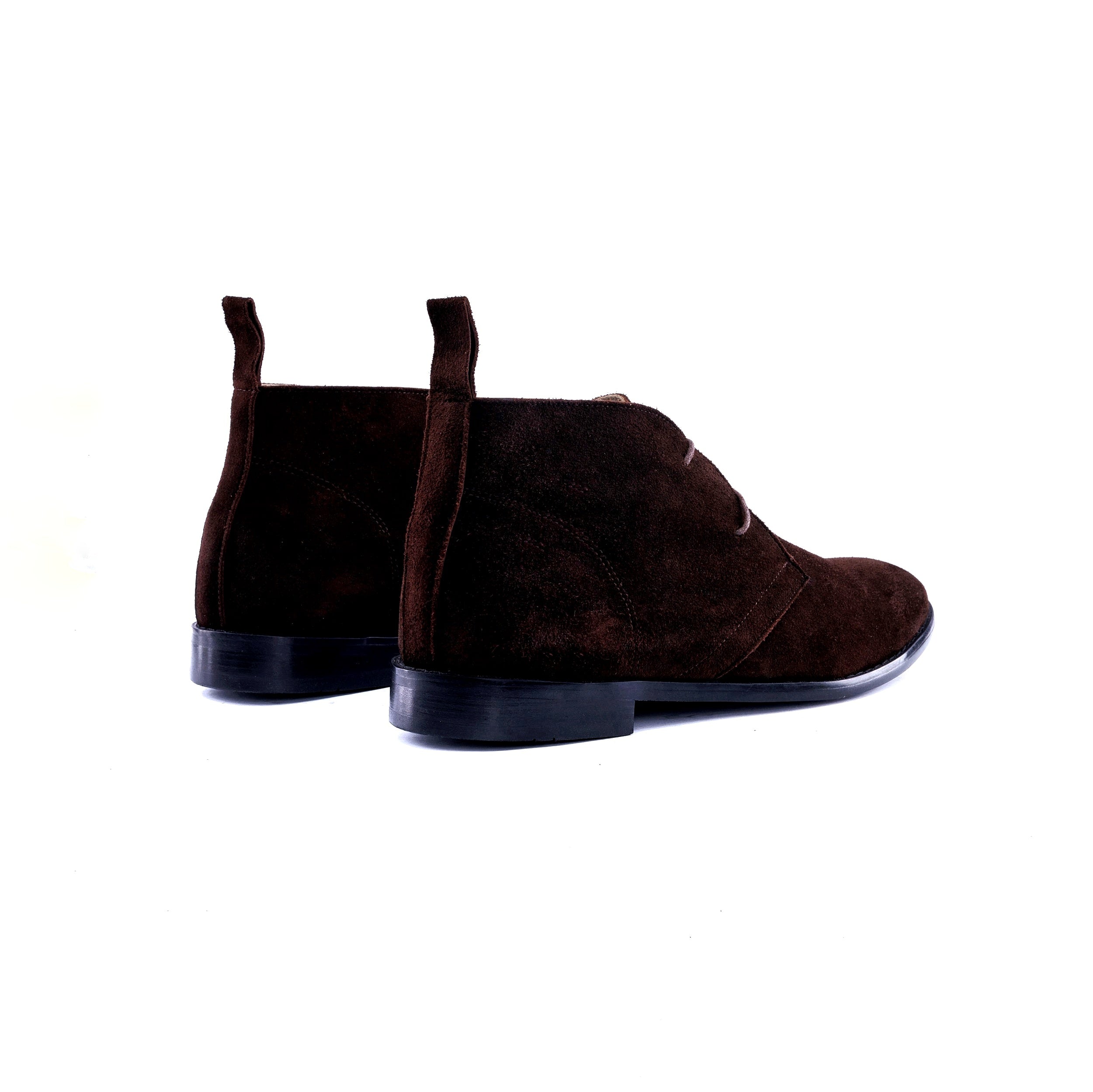 The Heritage Chukka Boots in Calf Suede - brown - back