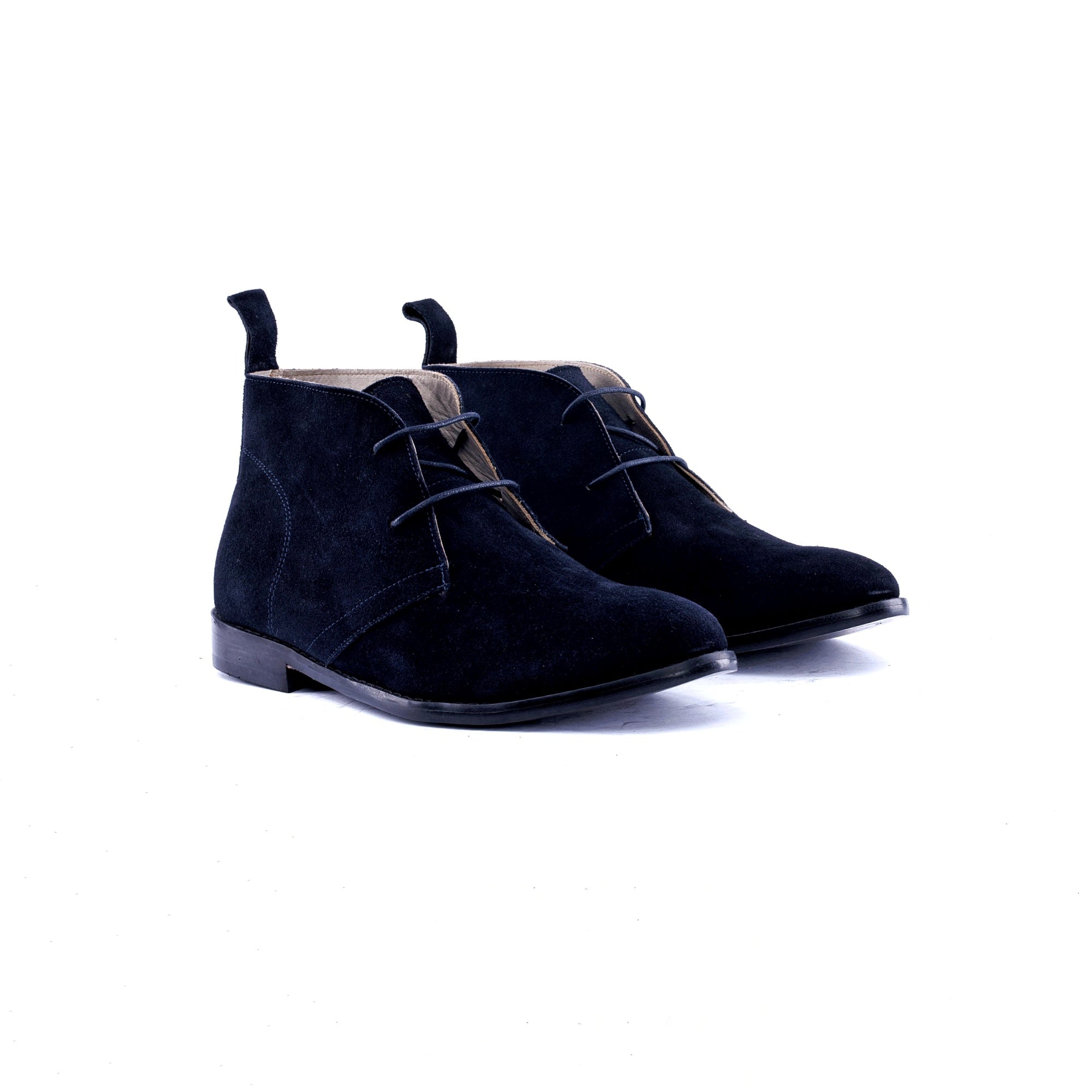 The Heritage Chukka Boots in Calf Suede - navy - front 