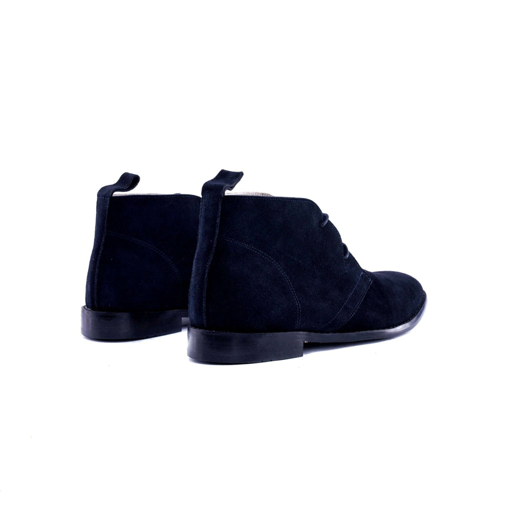 The Heritage Chukka Boots in Calf Suede - navy - back
