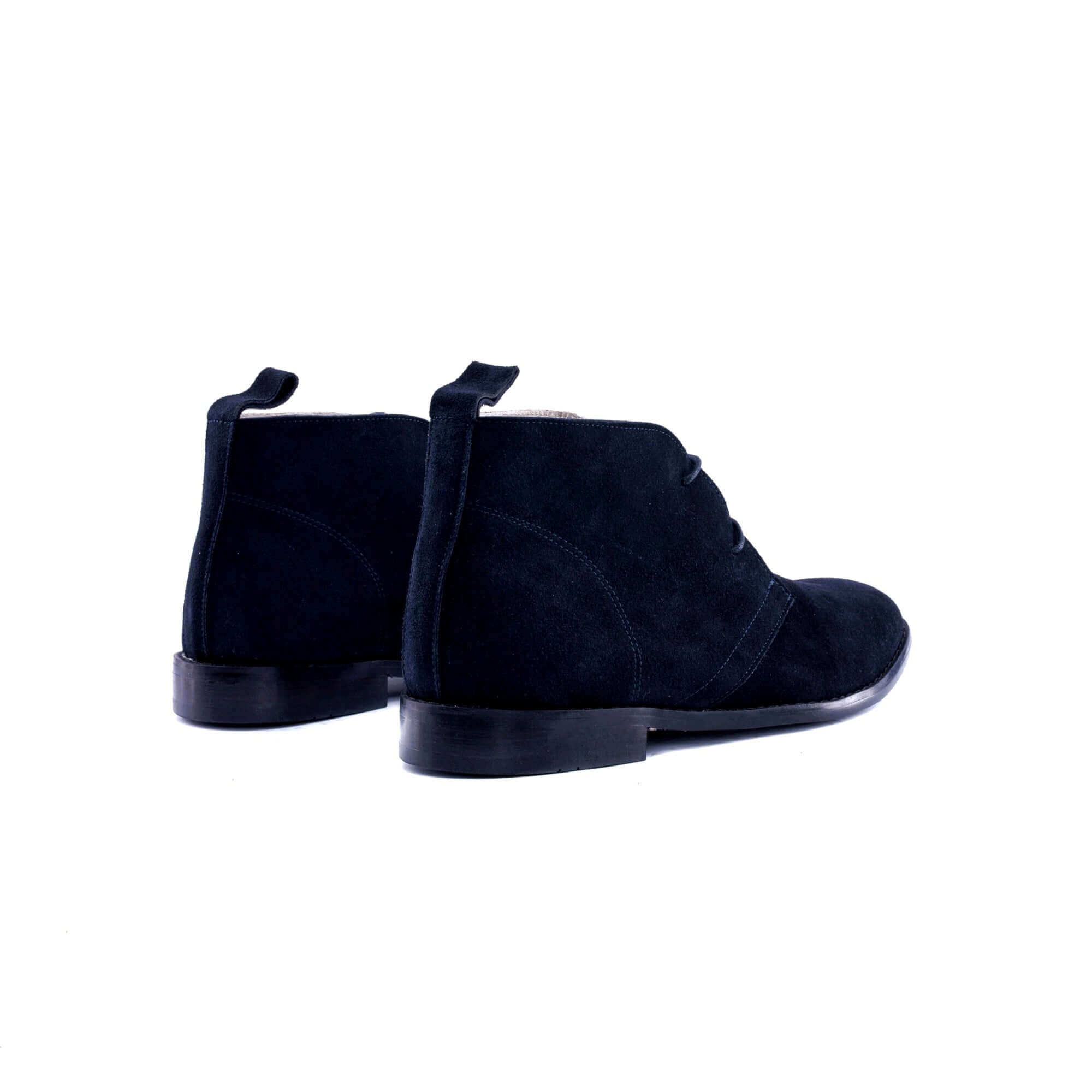 The Heritage Chukka Boots in Calf Suede - navy - back