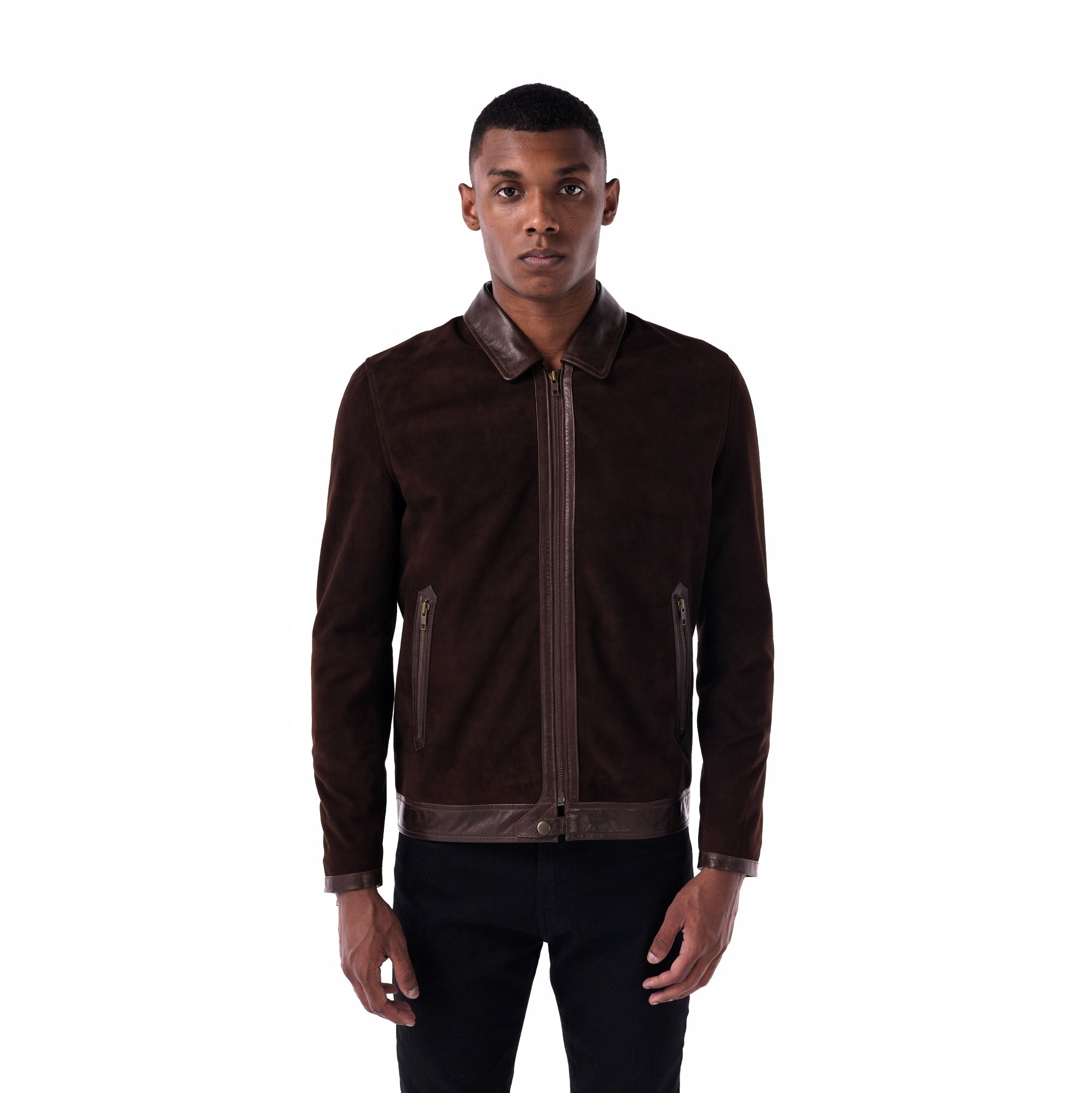 The Continental Jacket - Suede & Leather Edition - brown - main